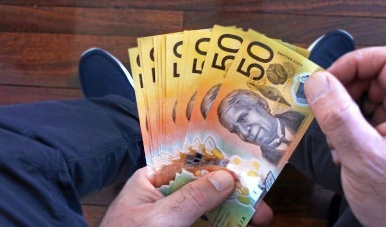 Man counting money