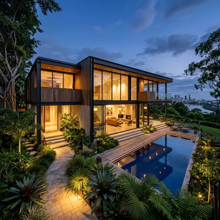 Modern Brisbane family home, home loan broker Brisbane