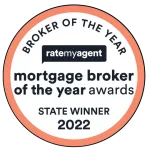 QLD Mortgage Broker of the Year award badge, MC Mortgage Solutions